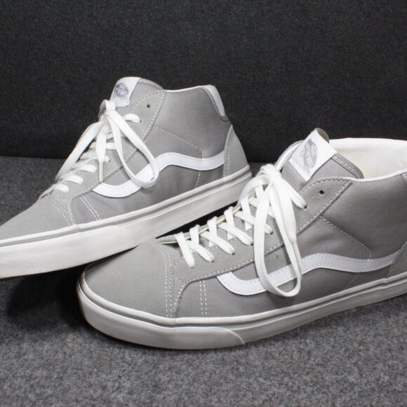 Vans Mid Skool 37 LX Vault OG Shoes Sneakers Gray and White Men's Size 12 - Picture 2 of 12